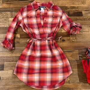 Patagonia Red and Orange Plaid Shirt